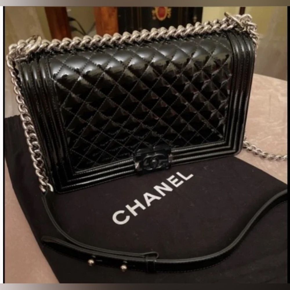 🌺CHANEL🌺 LTD Edition Black Patent Le Boy Bag EXCELLENT CONDITION! 💎💝💃 NO TRADE.